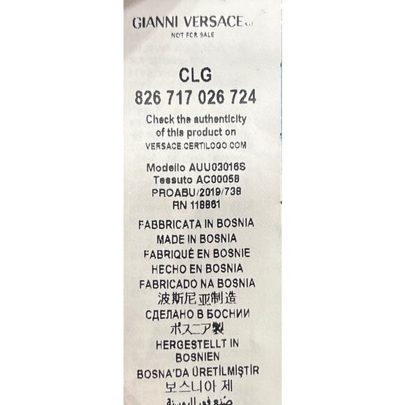 M2-6 VERSACE Men's Greca Jockstrap Underwear Stretch Blue/Black Size 6/34-46/M - Picture 6 of 10